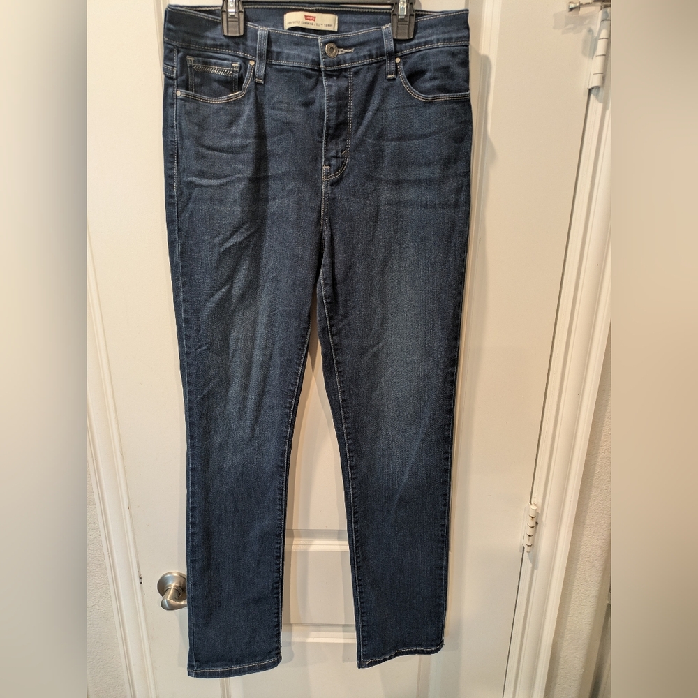 Levi's Perfectly Slimming 512 Skinny Jeans Dark Wash Women's 12M Stretch Denim